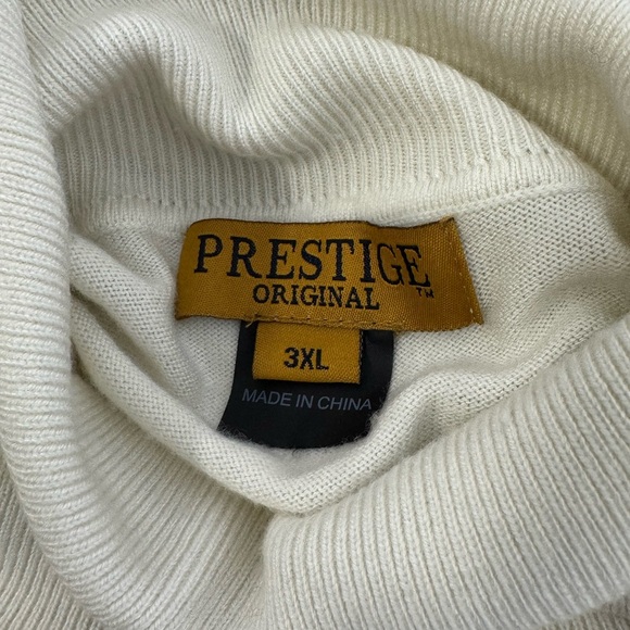 Prestige Men's Off White Turtleneck - Picture 6 of 6